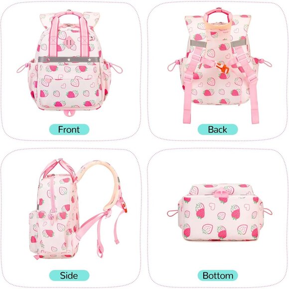 QIXIHU Toddler Backpack for Girls Boys 2-4 Mini Diaper Bag for Preschool Travel - Picture 8 of 8
